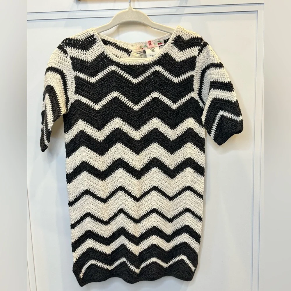 Bonpoint Crotched Knit Pattern Dress - Picture 4 of 7